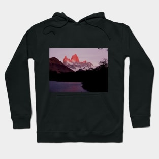 Alpen glow on Mount Fitz Roy Hoodie